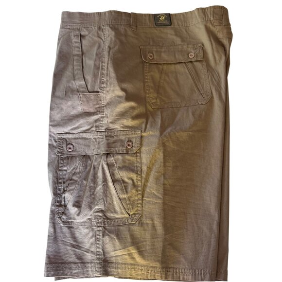 Beverly Hills Polo Club Mens Relaxed Fit Cargo Shorts Sz 48 Khaki Modern Stretch - Picture 5 of 9